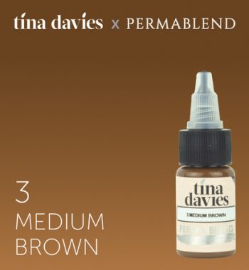 Пигмент для татуажа бровей "Tina Davies 'I Love INK' 3 Medium Brown"